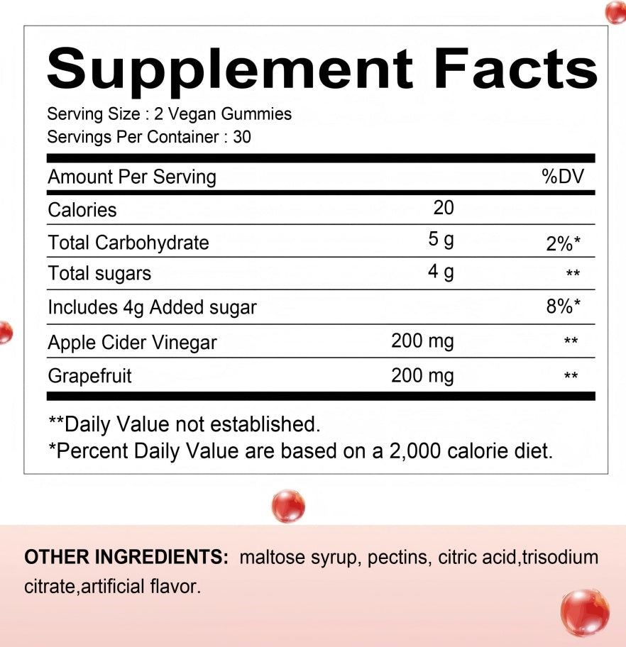 Grapefruit Apple Cider Vinegar Gummies